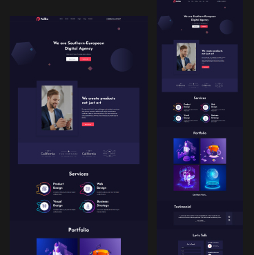 Huxly - Male Model Portfolio Template